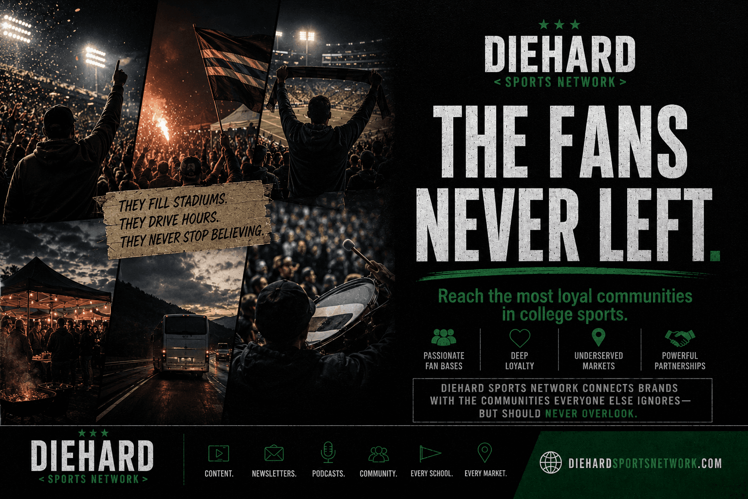Diehard Sports Network — The fans never left. Reach the most loyal communities in college sports.